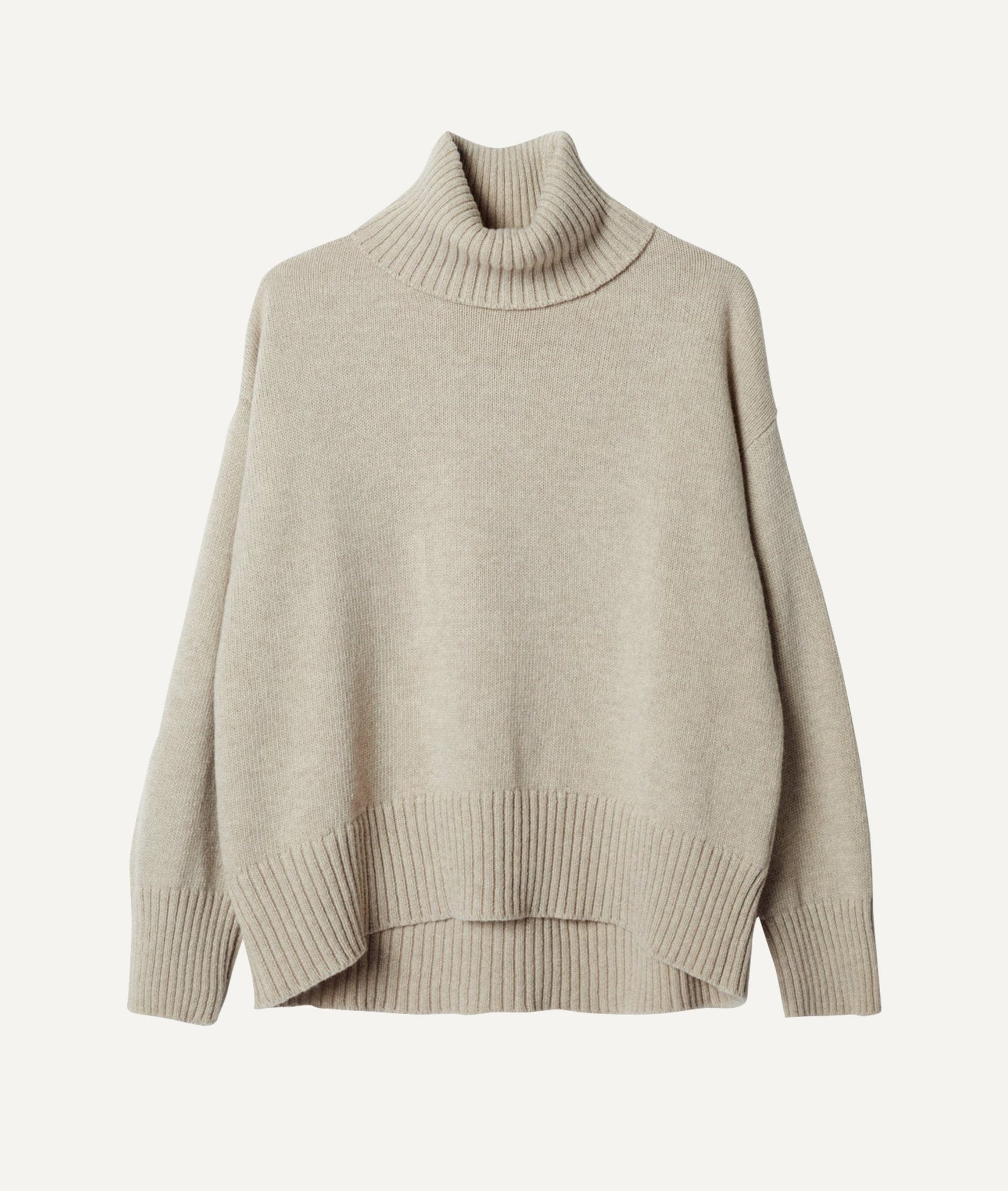 The Woolen Chunky Roll-Neck - Ecru / S