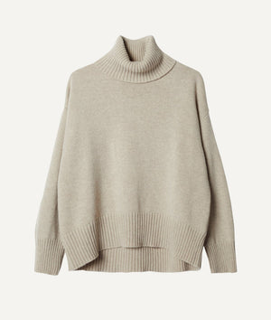 The Woolen Chunky Roll-Neck - Ecru / S