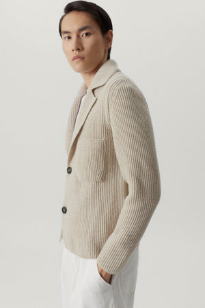 Ecru | The Woolen Ribbed Jacket