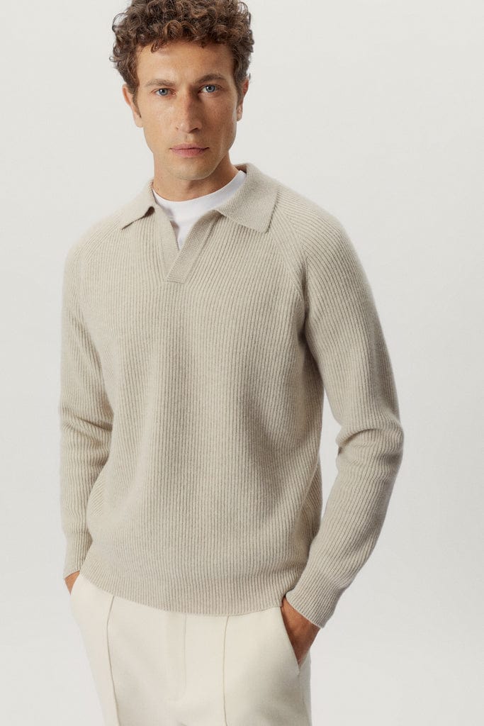 Ecru | The Woolen Ribbed Polo