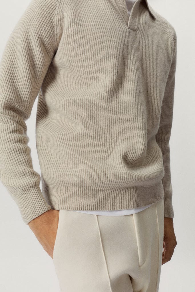 Ecru | The Woolen Ribbed Polo