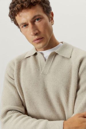 Ecru | The Woolen Ribbed Polo