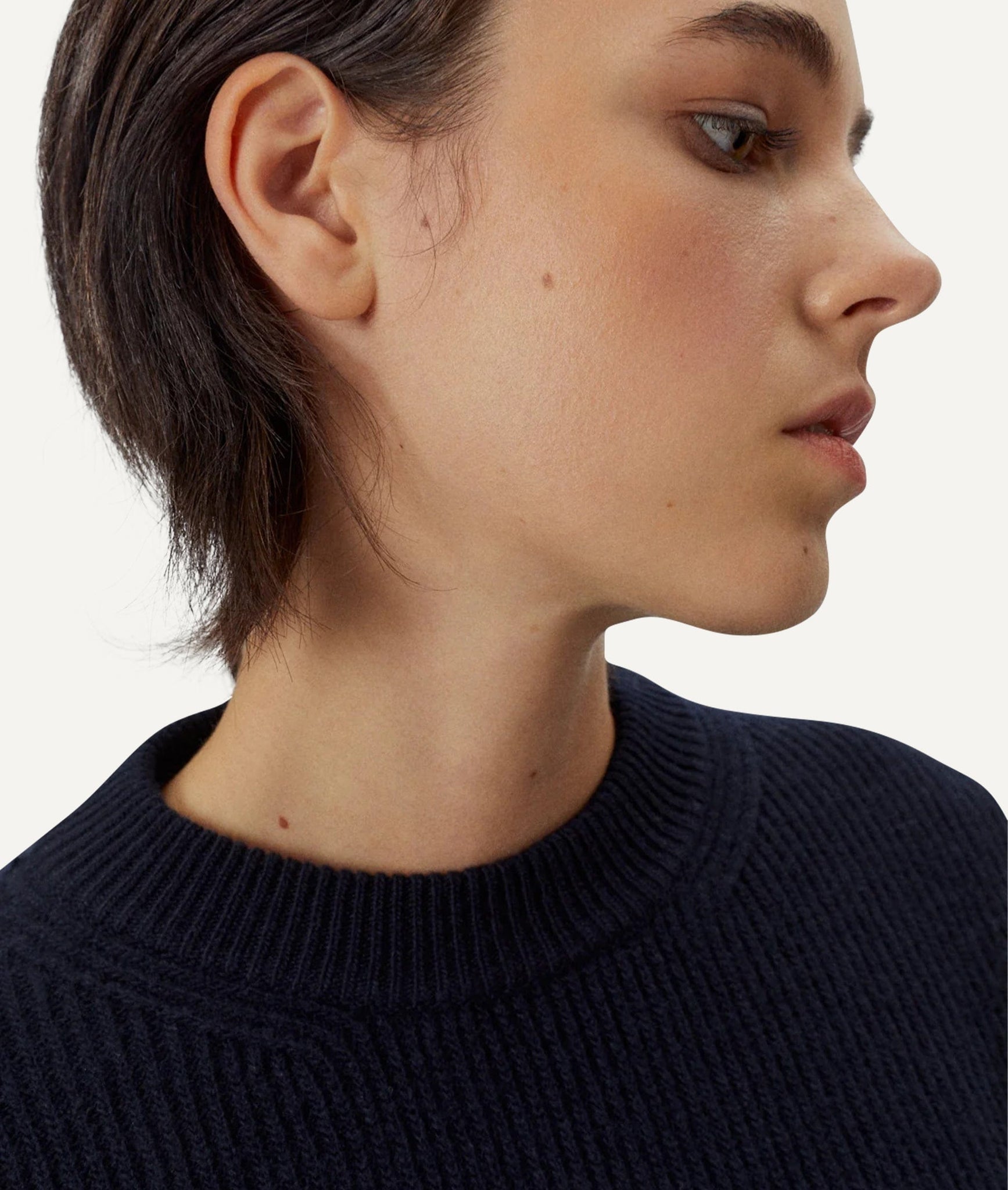 The Woolen Ribbed Sweater - Ecru / M