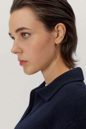 the woolen vintage polo blue navy