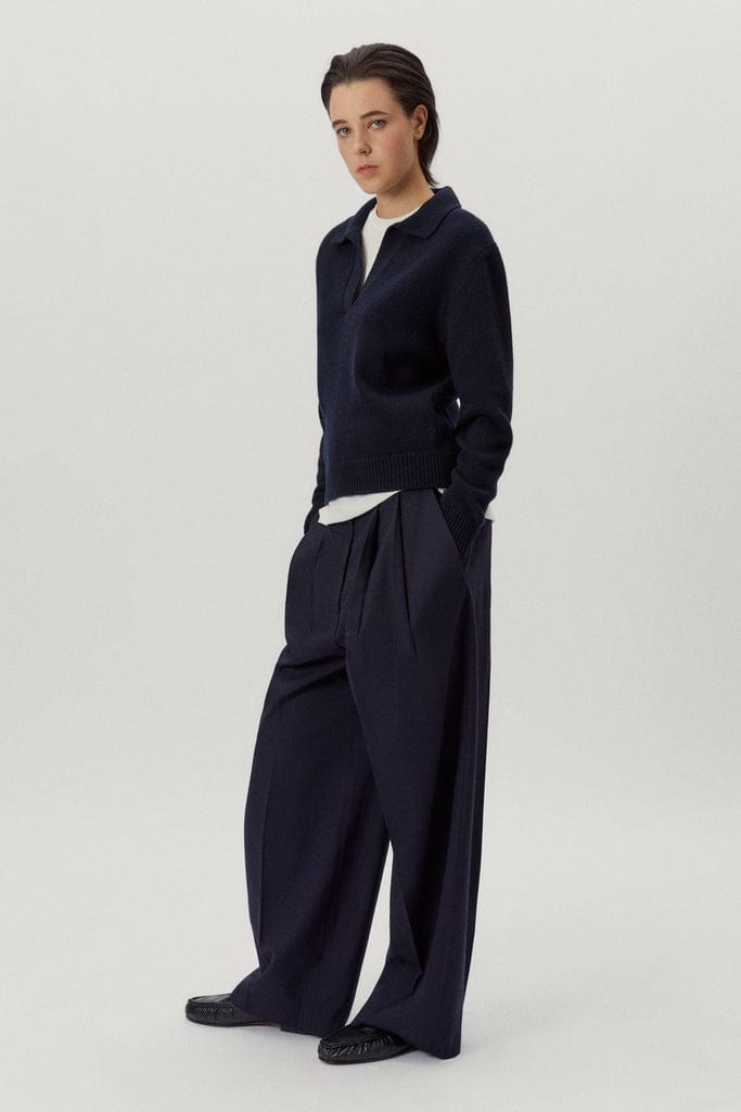 the woolen vintage polo blue navy