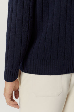 Blue Navy | The Woolen Vintage V-Neck