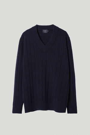 Blue Navy | The Woolen Vintage V-Neck