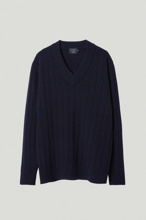 Blue Navy | The Woolen Vintage V-Neck