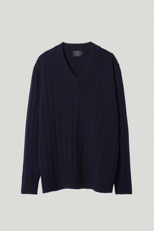 Blue Navy | The Woolen Vintage V-Neck