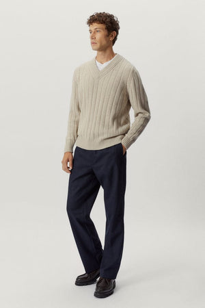 Ecru | The Woolen Vintage V-Neck