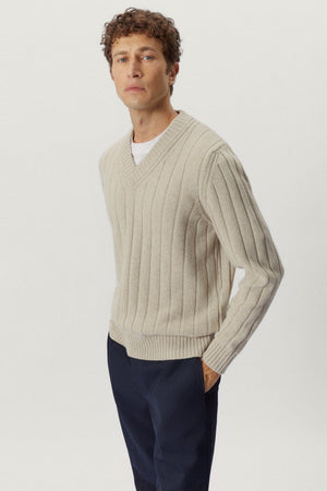 Ecru | The Woolen Vintage V-Neck