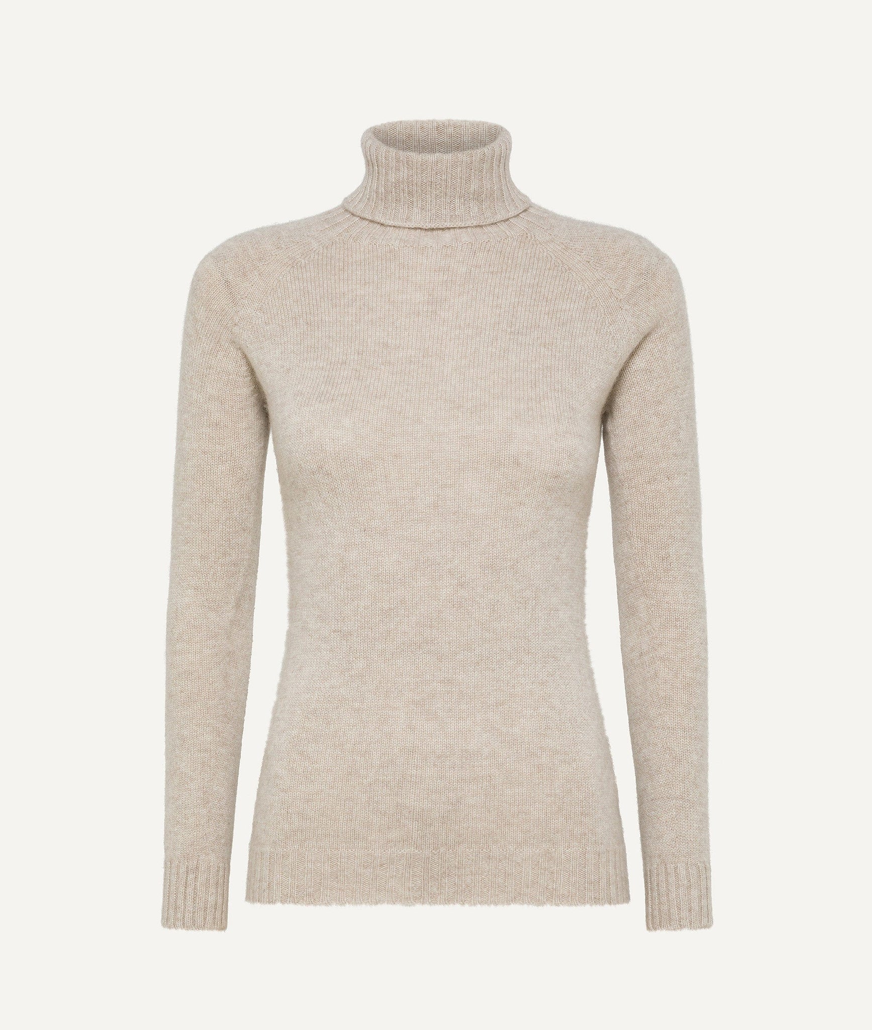 Roll Neck Sweater in Cashmere