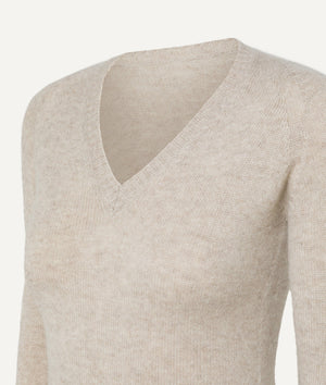 V-Neck Sweater in Cashmere