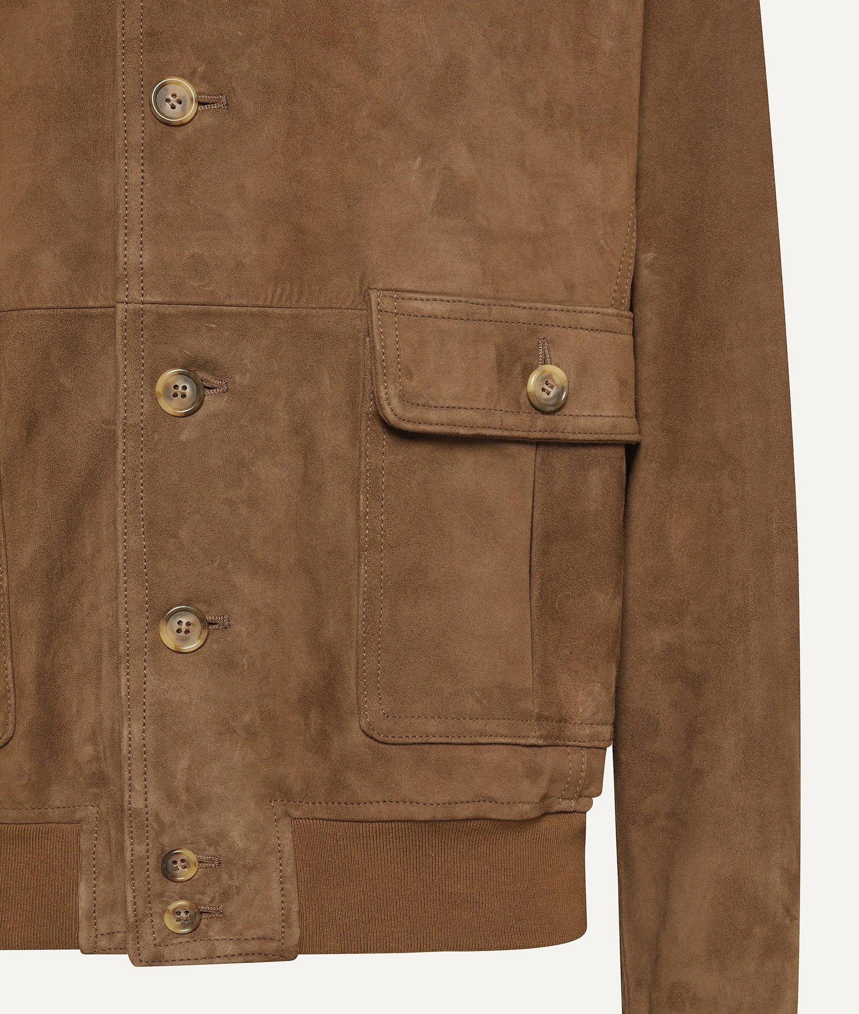 Unlined Bomber Jacket in Suede