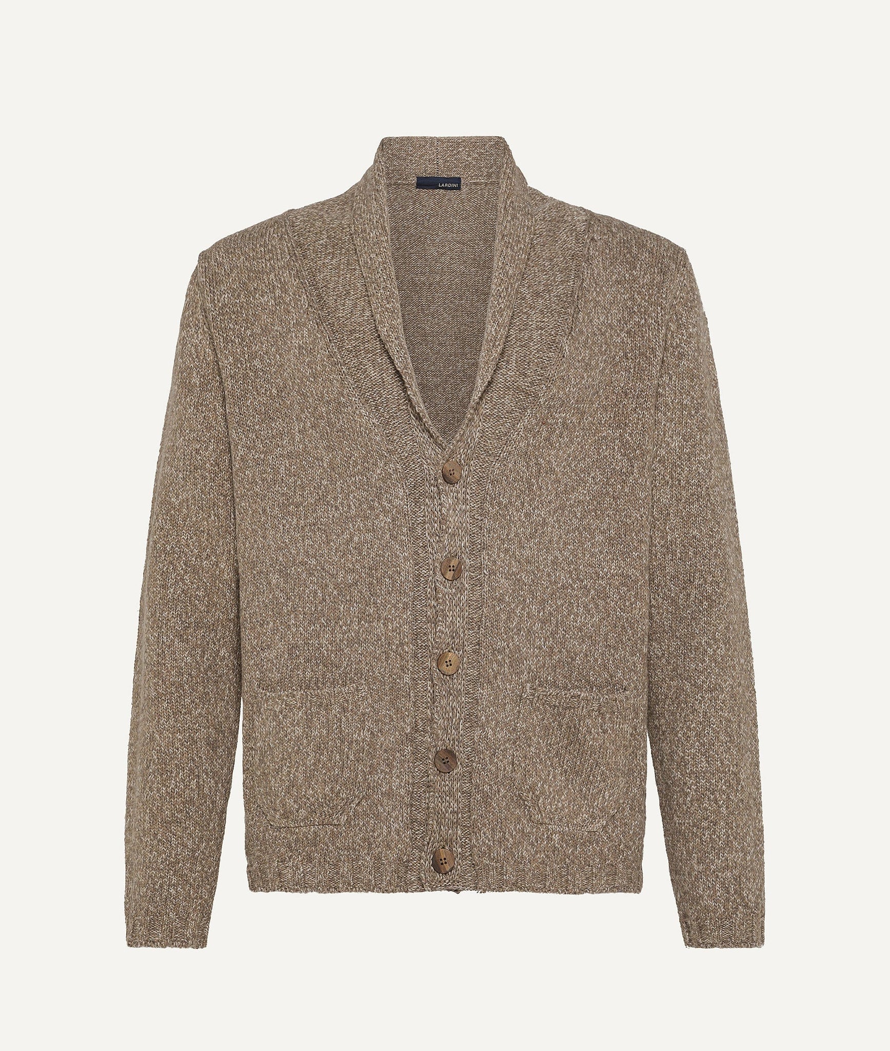 Lardini - Cardigan in Flax and Cotton