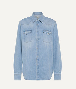 Eleventy - Denim Shirt in Cotton