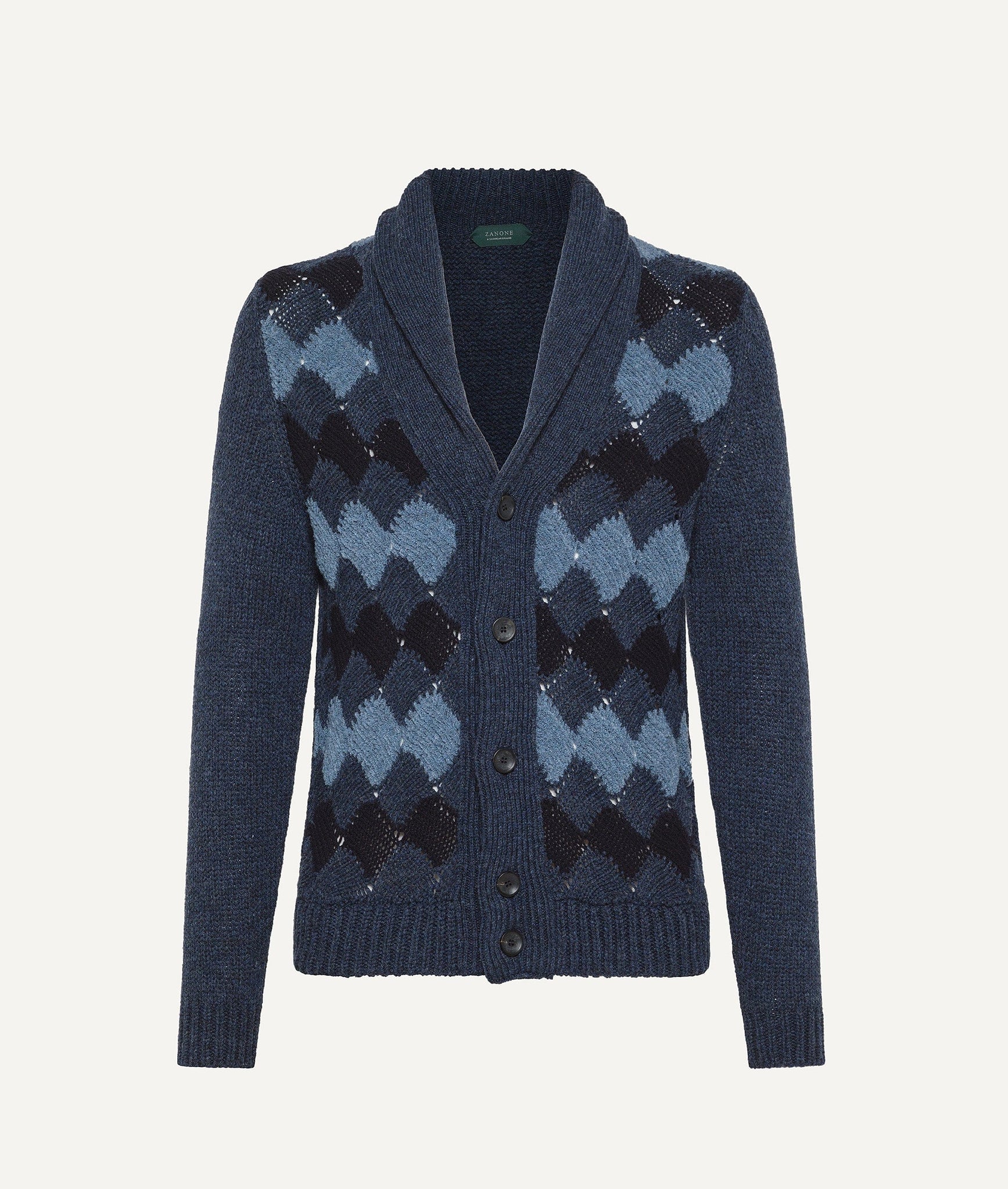 Zanone - Cardigan with Pattern in Virgin Wool