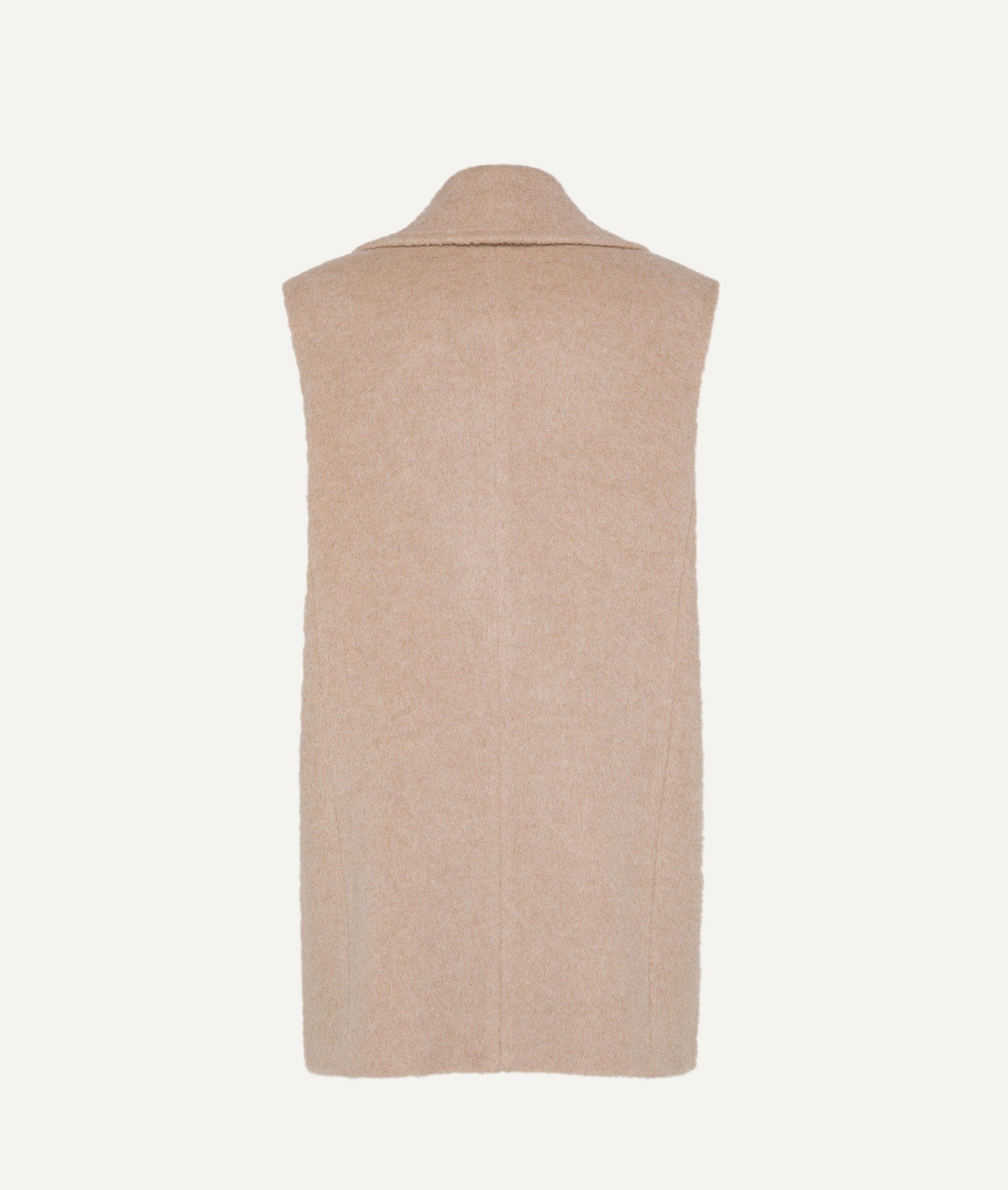 Eleventy - Sleeveless Double Breasted Coat in Alpaca & Wool