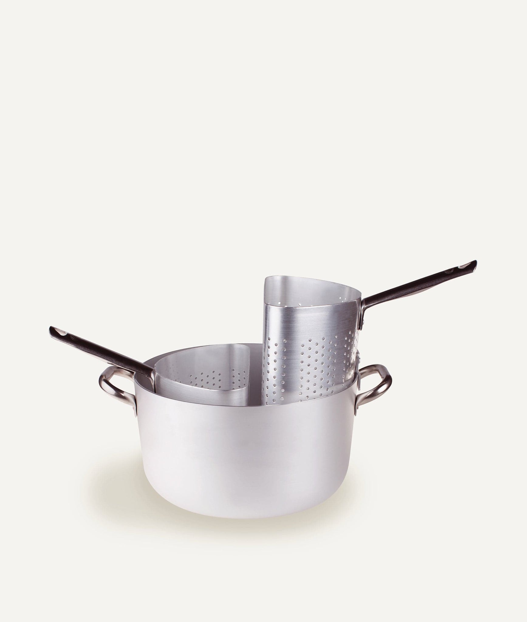 Two Handle High Casserole with 2 Segments in Aluminium