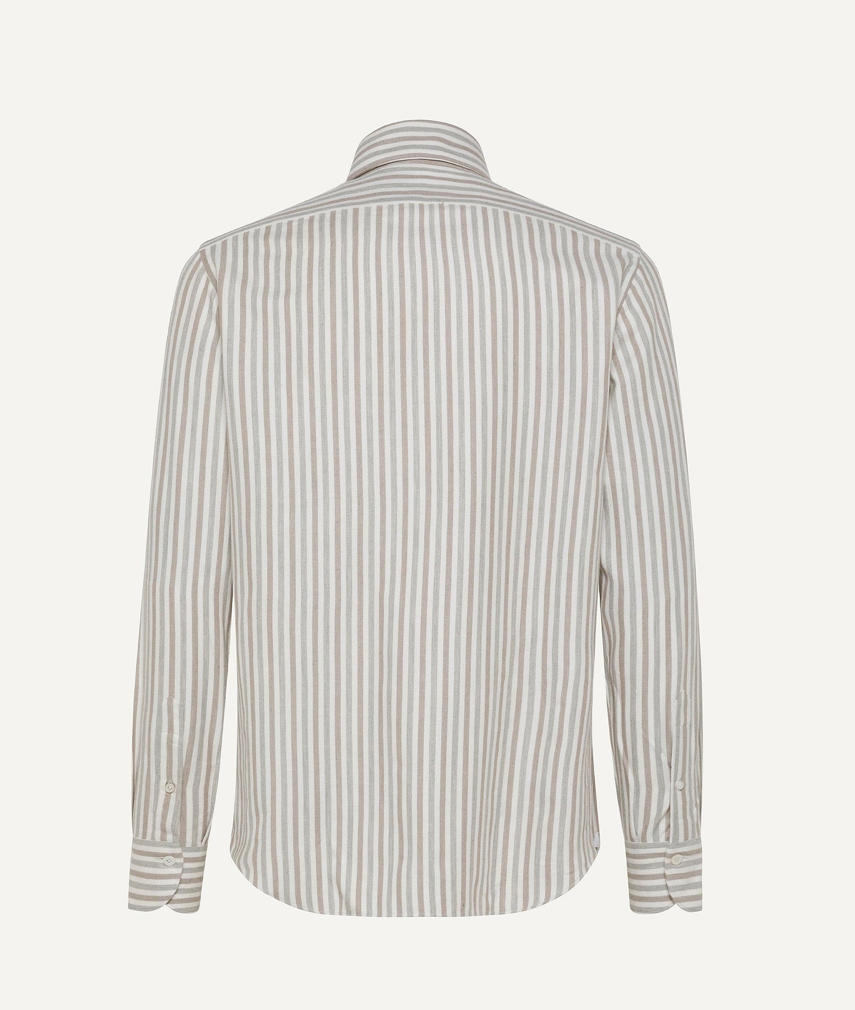 Finamore - Striped Shirt in Cotton and Cashmere