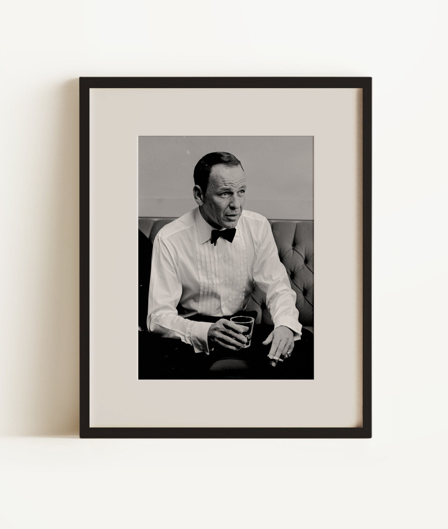 Frank Sinatra backstage at the Sands Hotel and Casino, Las Vegas, Nevada, USA