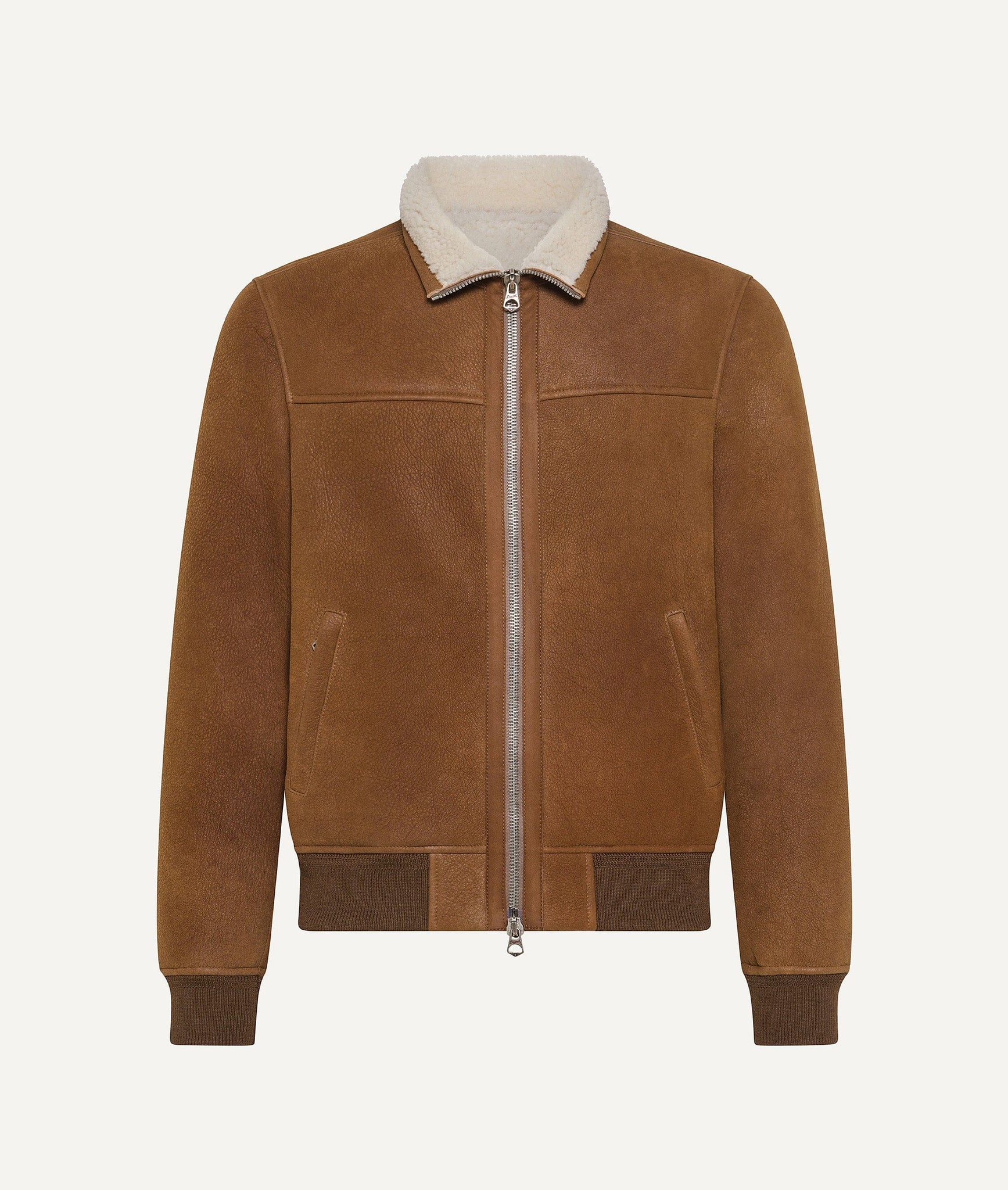 Stewart - Leather Jacket with Shearling in Lambskin