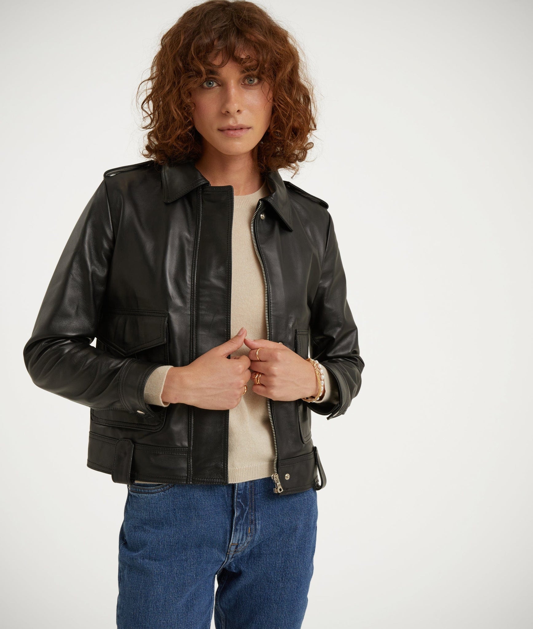 Trucker Jacket in Leather