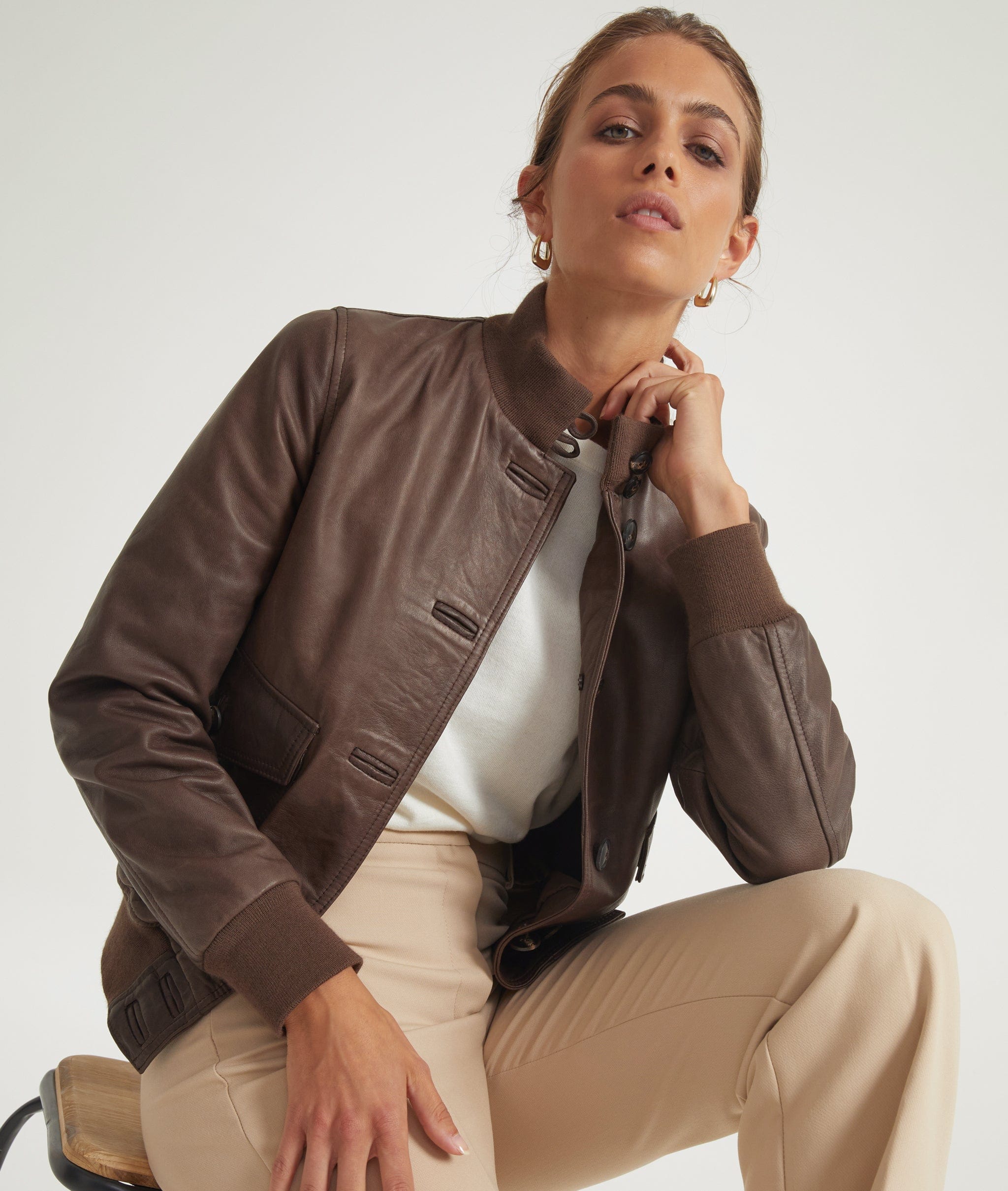 A1 Bomber Jacket in Lambskin