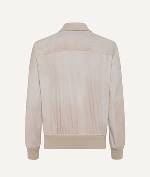 Montedoro - Unlined Bomber Jacket in Suede