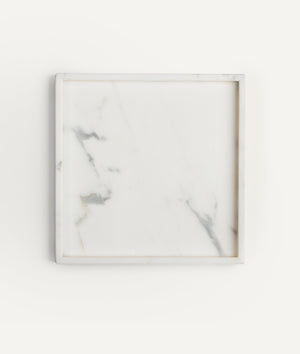 Squared Tray in Carrara Marble