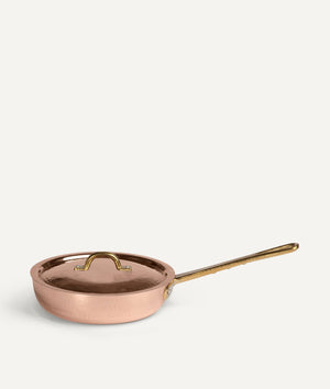 Frying pan in tinned copper