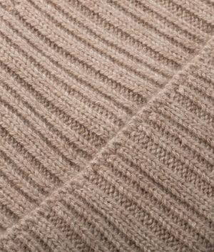 Rib-knit Beanie in Cashmere