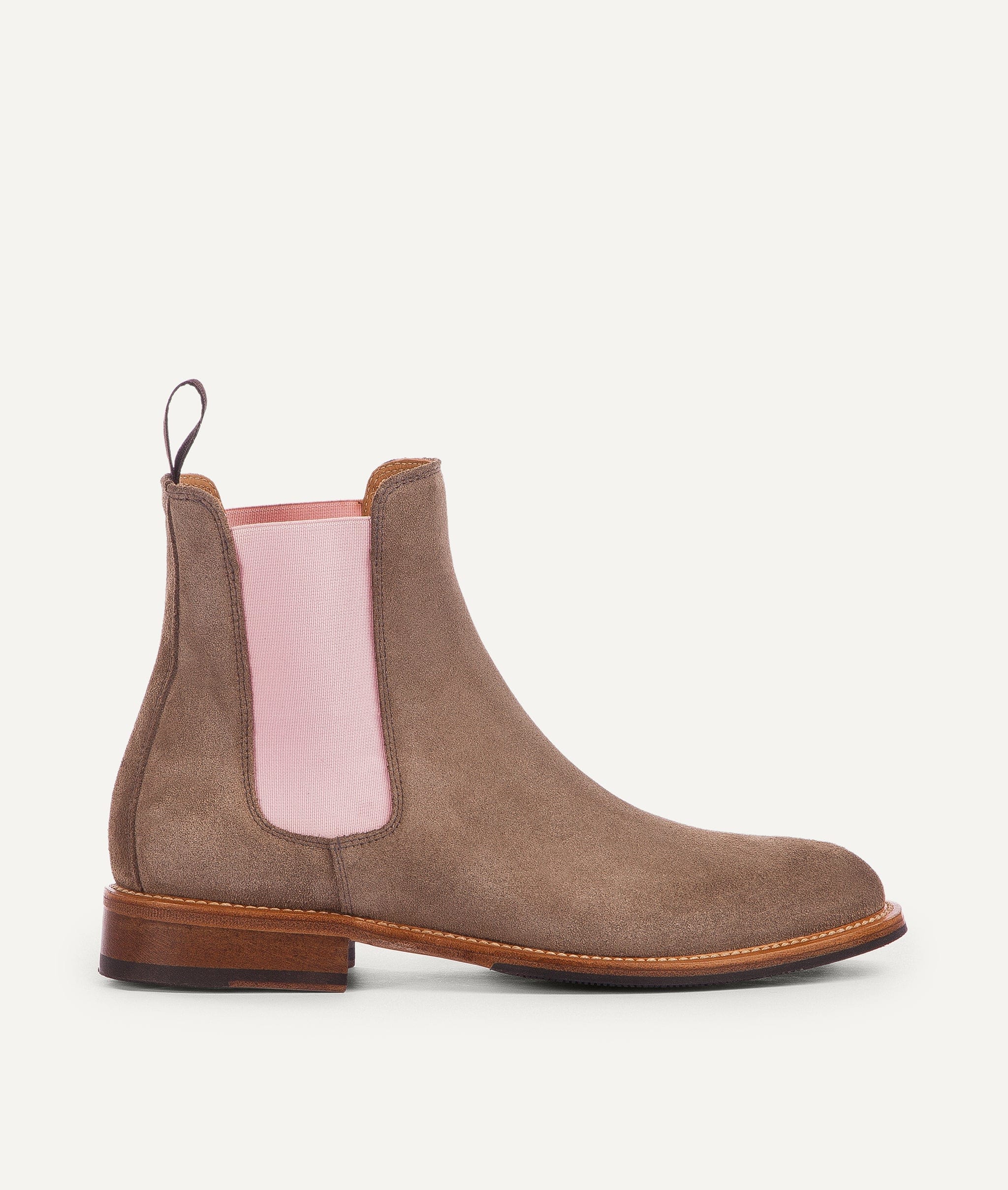 Wildleder Stiefel Chelsea Boots Damen Wildleder Beige Damen