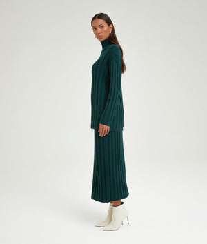 Ribbed Roll Neck in Cashwool