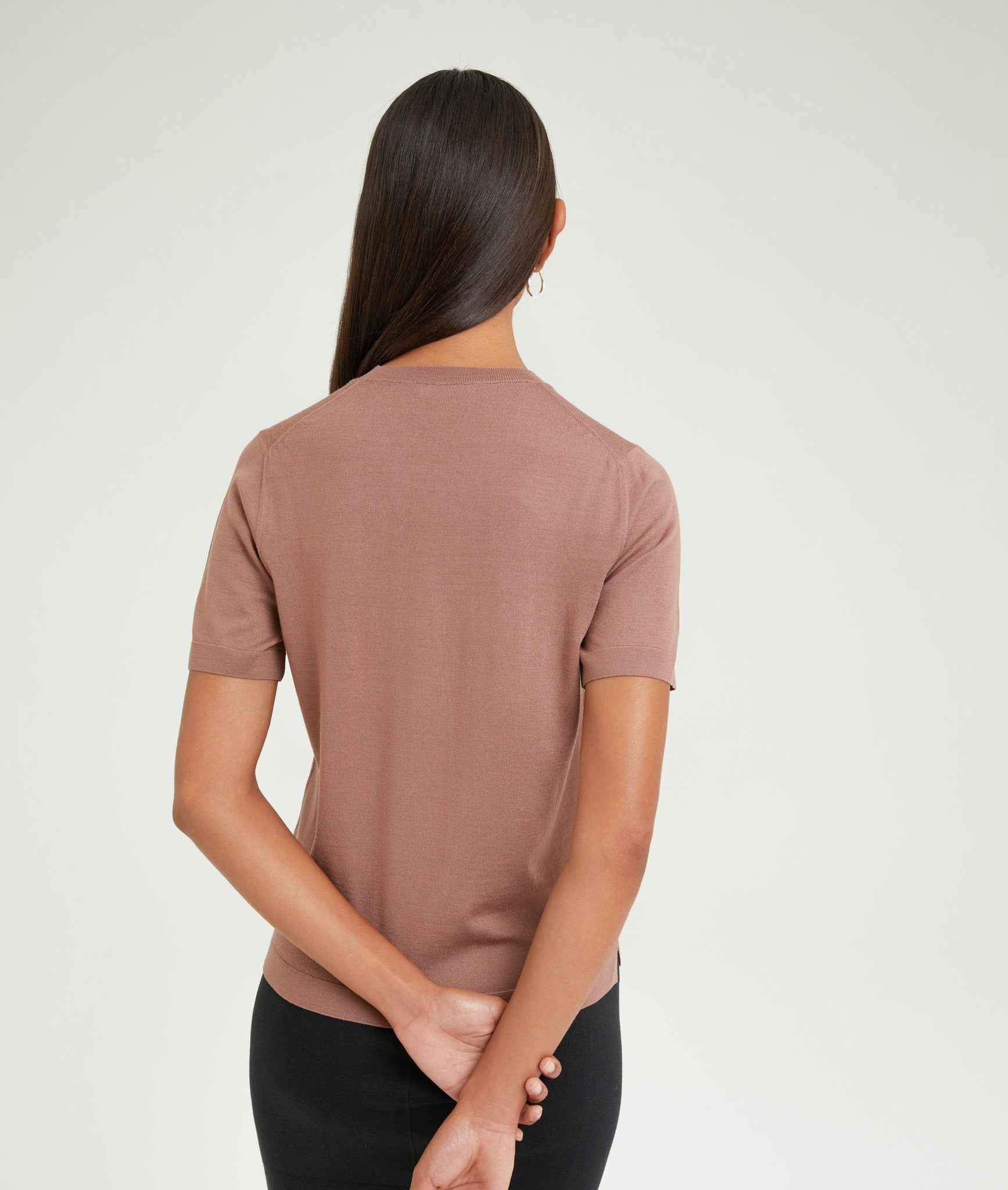 Knitted T-Shirt in Merino Wool